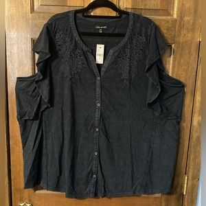 NWT Lane Bryant Flutter Sleeve Top size 26/28